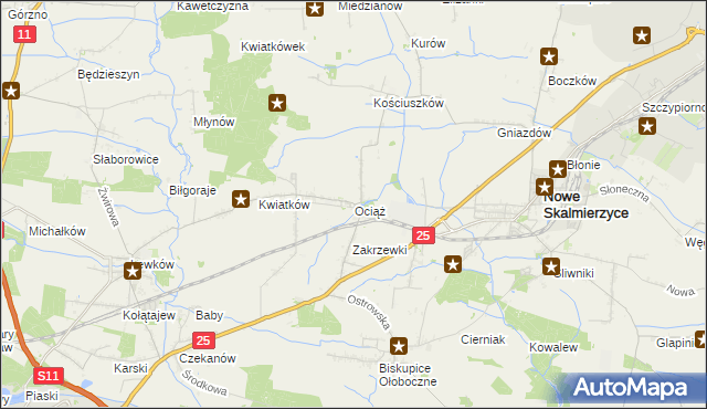 mapa Ociąż, Ociąż na mapie Targeo