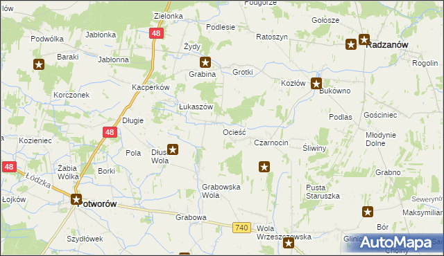 mapa Ocieść, Ocieść na mapie Targeo