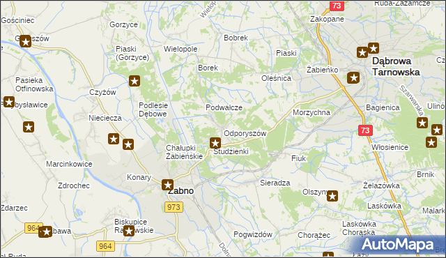mapa Odporyszów, Odporyszów na mapie Targeo
