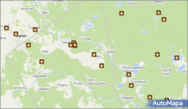 mapa Odry, Odry na mapie Targeo