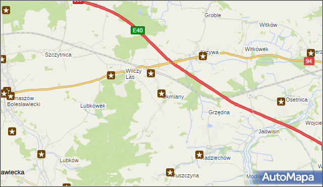 mapa Okmiany, Okmiany na mapie Targeo