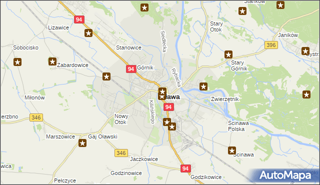 mapa Oława, Oława na mapie Targeo