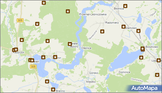 mapa Olejnica, Olejnica na mapie Targeo
