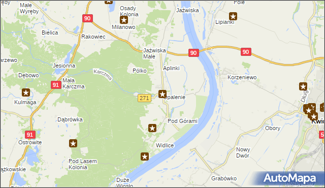 mapa Opalenie, Opalenie na mapie Targeo