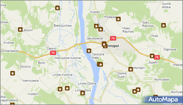 mapa Opoczka Mała, Opoczka Mała na mapie Targeo