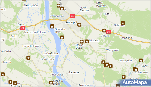 mapa Opoka Duża, Opoka Duża na mapie Targeo