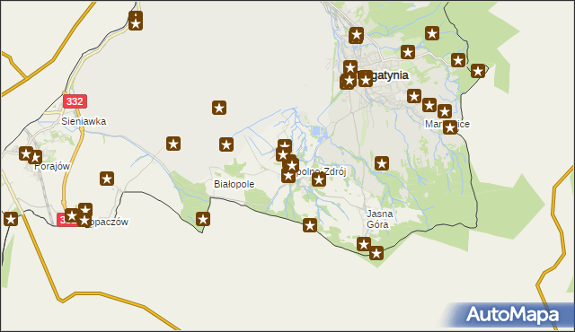 mapa Opolno-Zdrój, Opolno-Zdrój na mapie Targeo