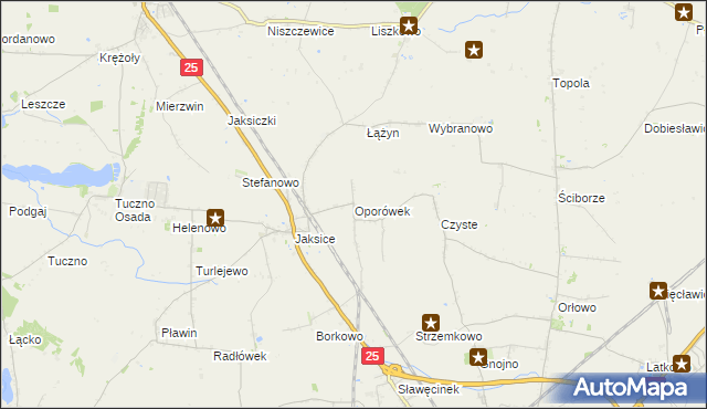 mapa Oporówek gmina Inowrocław, Oporówek gmina Inowrocław na mapie Targeo