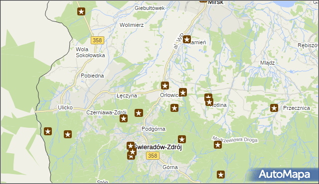 mapa Orłowice, Orłowice na mapie Targeo