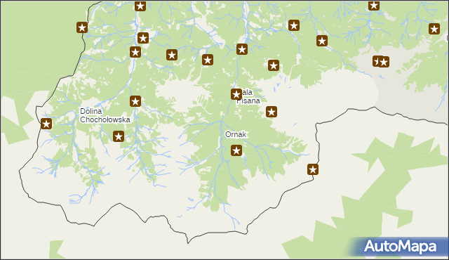 mapa Ornak, Ornak na mapie Targeo