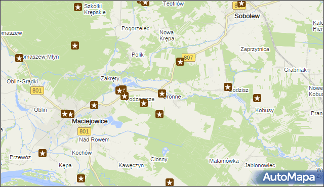 mapa Oronne, Oronne na mapie Targeo