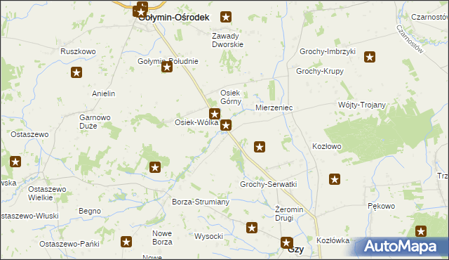 mapa Osiek-Aleksandrowo, Osiek-Aleksandrowo na mapie Targeo