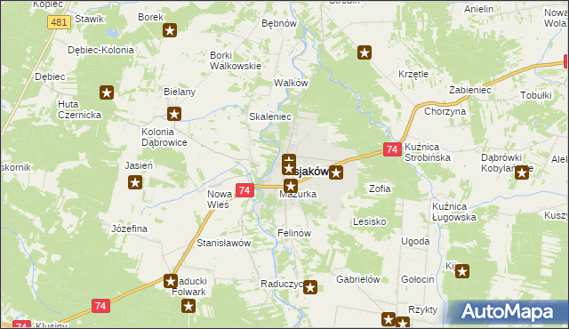 mapa Osjaków, Osjaków na mapie Targeo