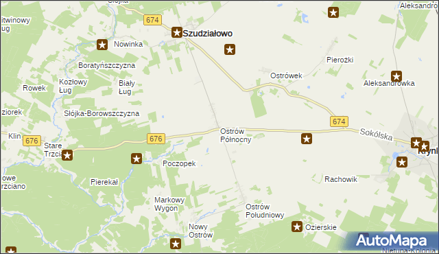 mapa Ostrów Północny, Ostrów Północny na mapie Targeo