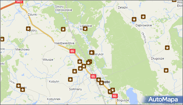 mapa Ostrykół, Ostrykół na mapie Targeo