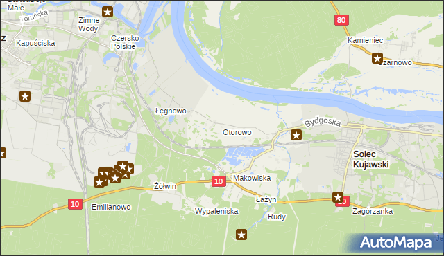 mapa Otorowo gmina Solec Kujawski, Otorowo gmina Solec Kujawski na mapie Targeo