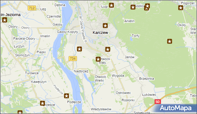 mapa Otwock Mały, Otwock Mały na mapie Targeo