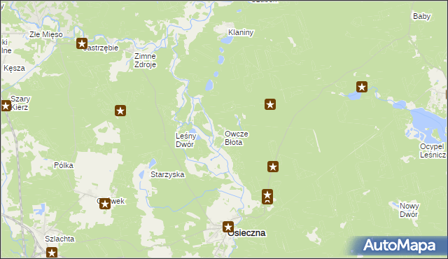 mapa Owcze Błota, Owcze Błota na mapie Targeo