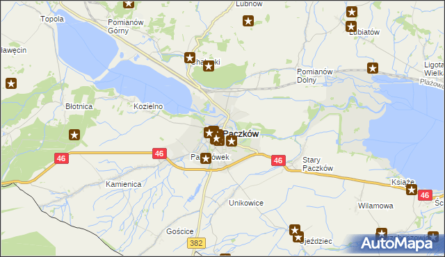 mapa Paczków powiat nyski, Paczków powiat nyski na mapie Targeo