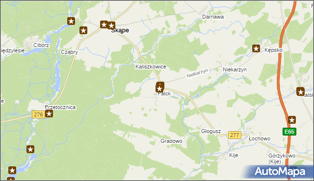 mapa Pałck, Pałck na mapie Targeo