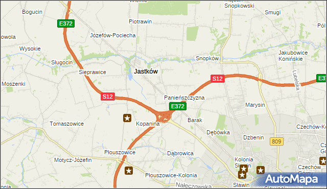 mapa Panieńszczyzna, Panieńszczyzna na mapie Targeo