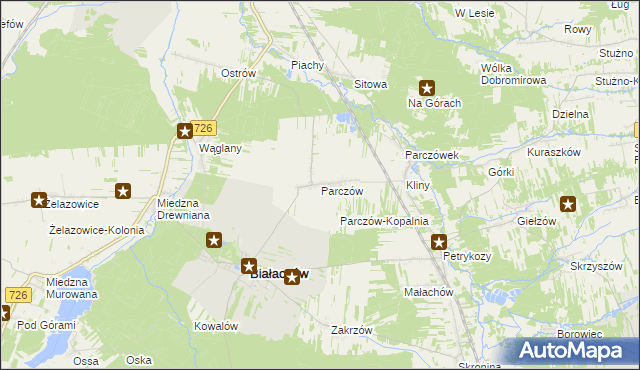 mapa Parczów, Parczów na mapie Targeo