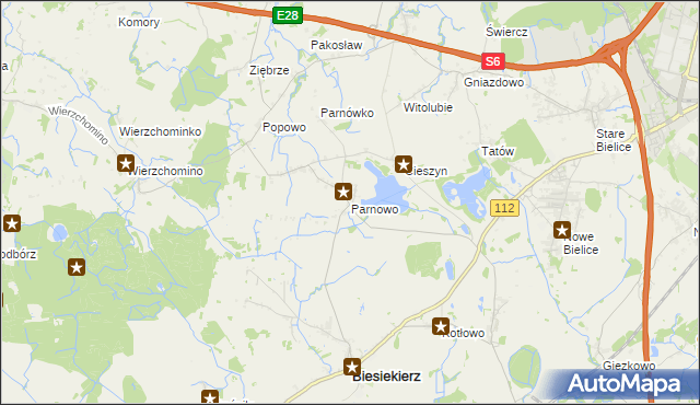 mapa Parnowo, Parnowo na mapie Targeo