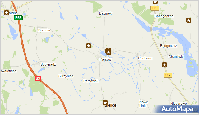 mapa Parsów, Parsów na mapie Targeo