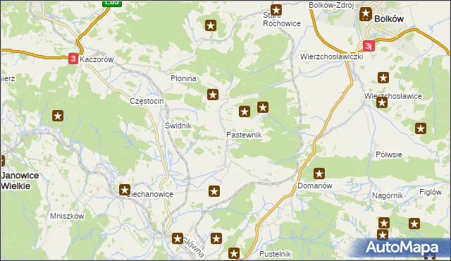 mapa Pastewnik gmina Marciszów, Pastewnik gmina Marciszów na mapie Targeo