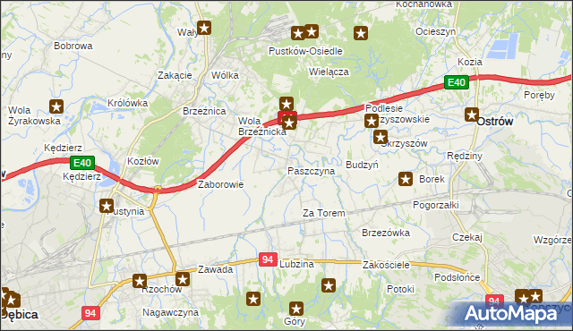 mapa Paszczyna, Paszczyna na mapie Targeo