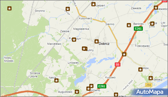 mapa Pauliny, Pauliny na mapie Targeo