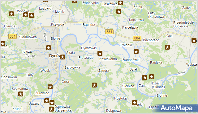 mapa Pawłokoma, Pawłokoma na mapie Targeo