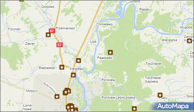 mapa Pawłówek gmina Pułtusk, Pawłówek gmina Pułtusk na mapie Targeo