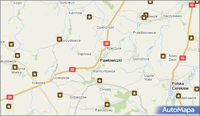 mapa Pawłowiczki, Pawłowiczki na mapie Targeo