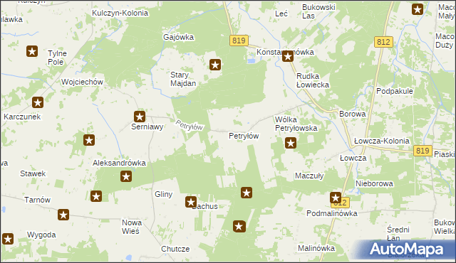 mapa Petryłów, Petryłów na mapie Targeo