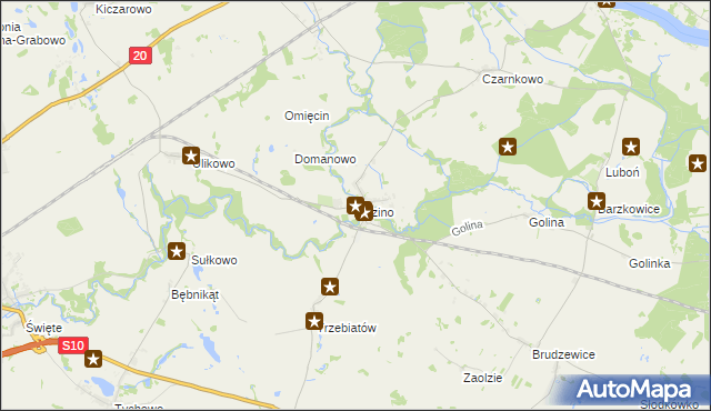 mapa Pęzino, Pęzino na mapie Targeo