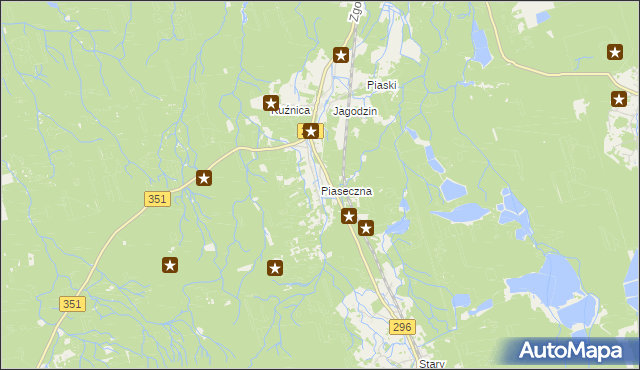 mapa Piaseczna, Piaseczna na mapie Targeo
