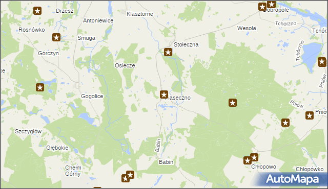 mapa Piaseczno gmina Trzcińsko-Zdrój, Piaseczno gmina Trzcińsko-Zdrój na mapie Targeo