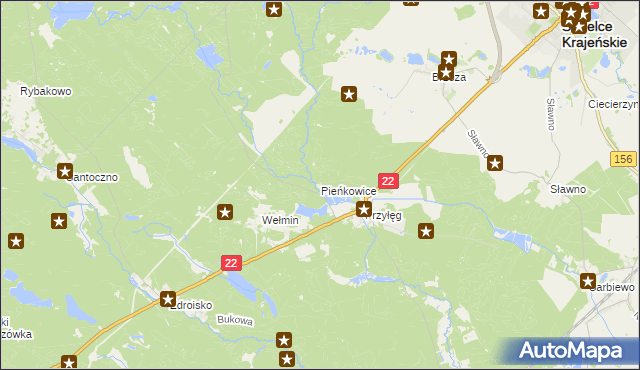 mapa Pieńkowice, Pieńkowice na mapie Targeo