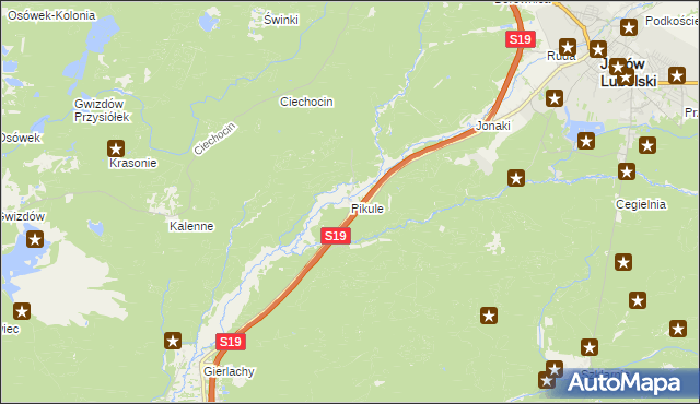 mapa Pikule, Pikule na mapie Targeo