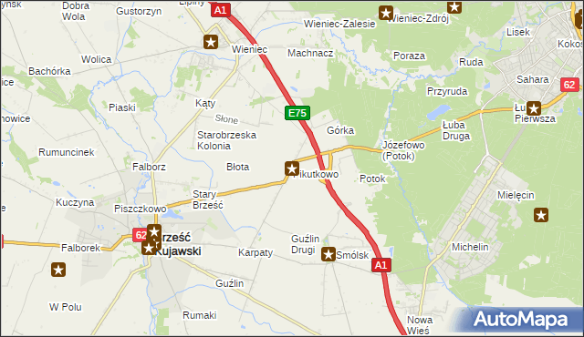 mapa Pikutkowo, Pikutkowo na mapie Targeo