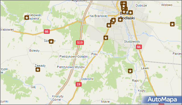 mapa Piliki, Piliki na mapie Targeo