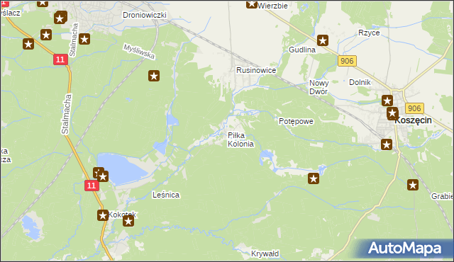 mapa Piłka Kolonia, Piłka Kolonia na mapie Targeo