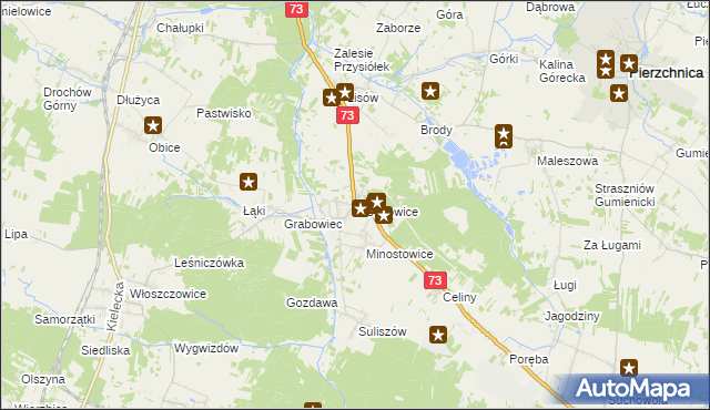 mapa Piotrkowice gmina Chmielnik, Piotrkowice gmina Chmielnik na mapie Targeo