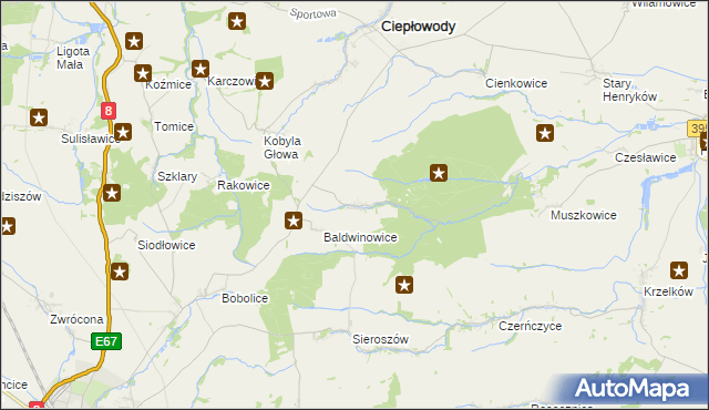 mapa Piotrowice Polskie, Piotrowice Polskie na mapie Targeo