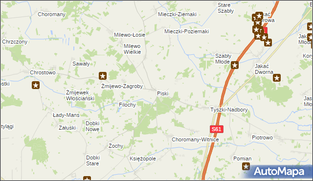 mapa Piski, Piski na mapie Targeo
