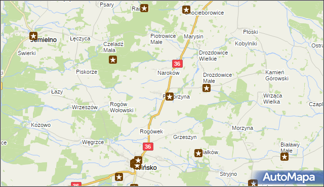 mapa Piskorzyna, Piskorzyna na mapie Targeo