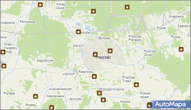 mapa Piszczac, Piszczac na mapie Targeo