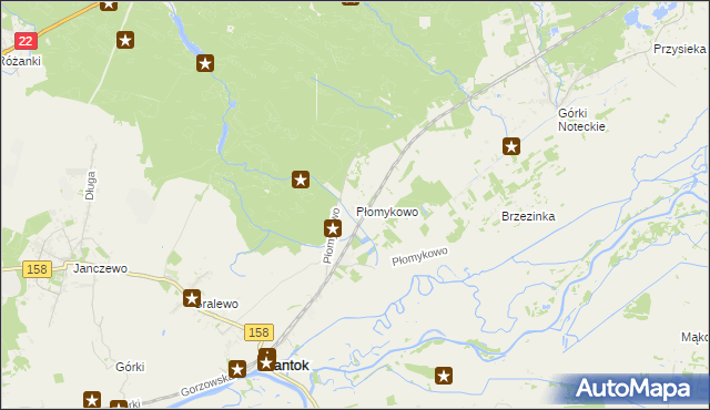 mapa Płomykowo, Płomykowo na mapie Targeo