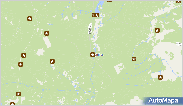 mapa Płytnica gmina Borne Sulinowo, Płytnica gmina Borne Sulinowo na mapie Targeo
